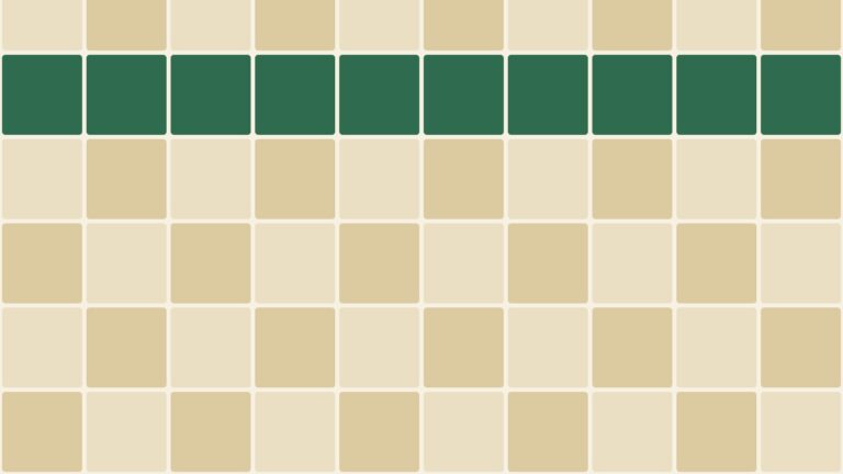 Illustration abstraite : carreaux de couleur sable avec une rangée verte