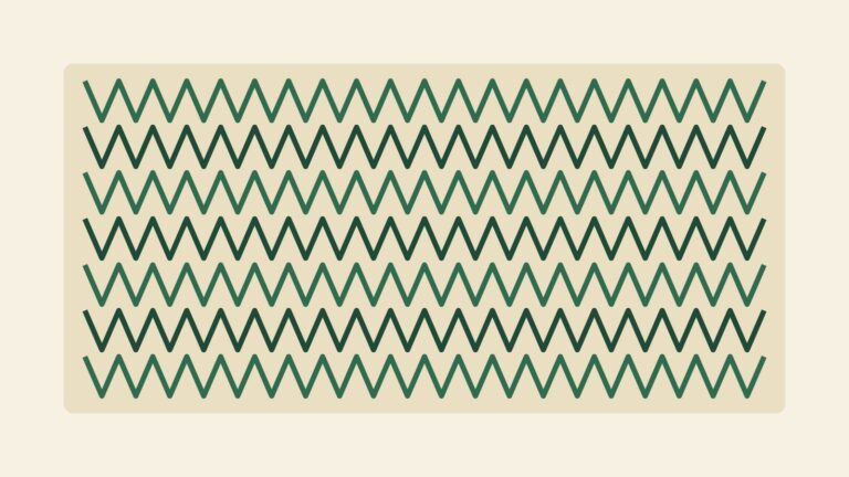 Illustration abstraite : câbles chauffants en zigzag vert