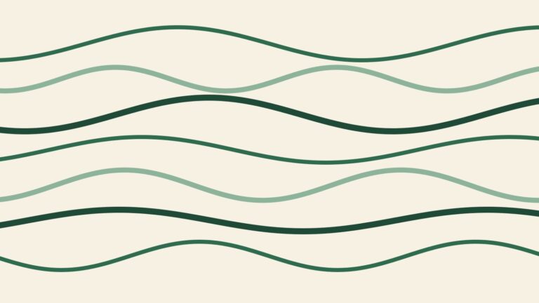 Illustration abstraite : lignes vertes ondulées évoquant la circulation de l'eau